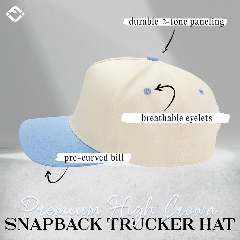 Funky Junque Vintage Canvas Snapback Hat - Adjustable 2 Tone Cap for Men Women - Put It On My, Cowboy, Girl Dad, Funny - Image 3